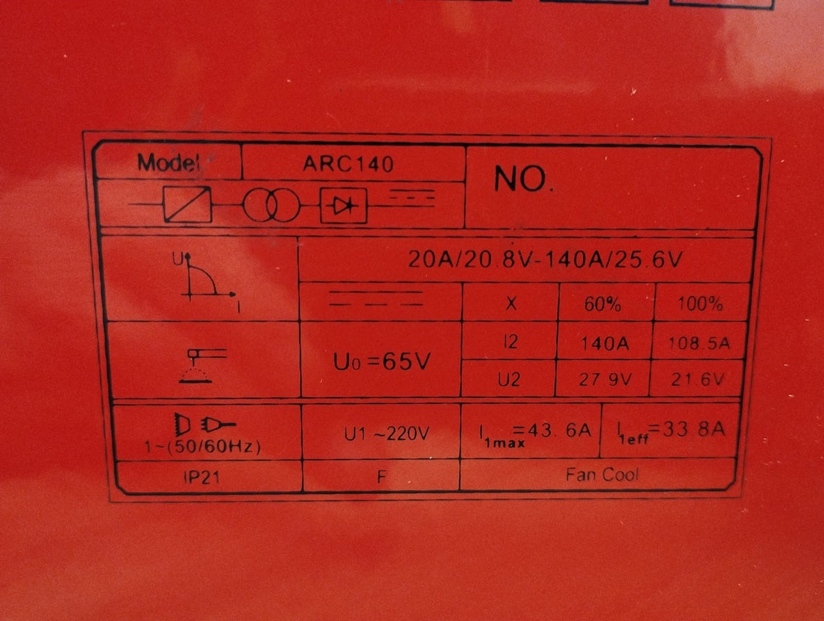 SUPER POWER ARC140 Inverter-Schweißgerät MAG-140A, 140A