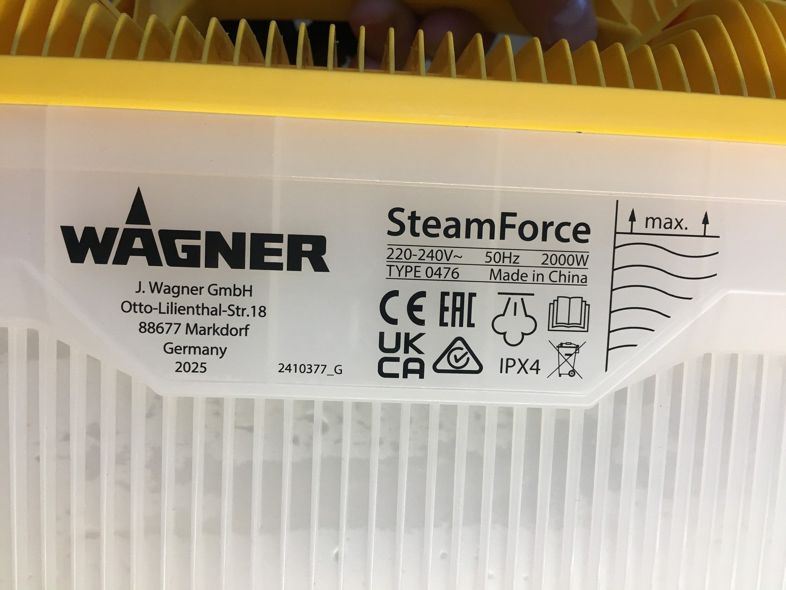 WAGNER SteamForce Plus Dampftapetenablöser 2000W 230V I38233