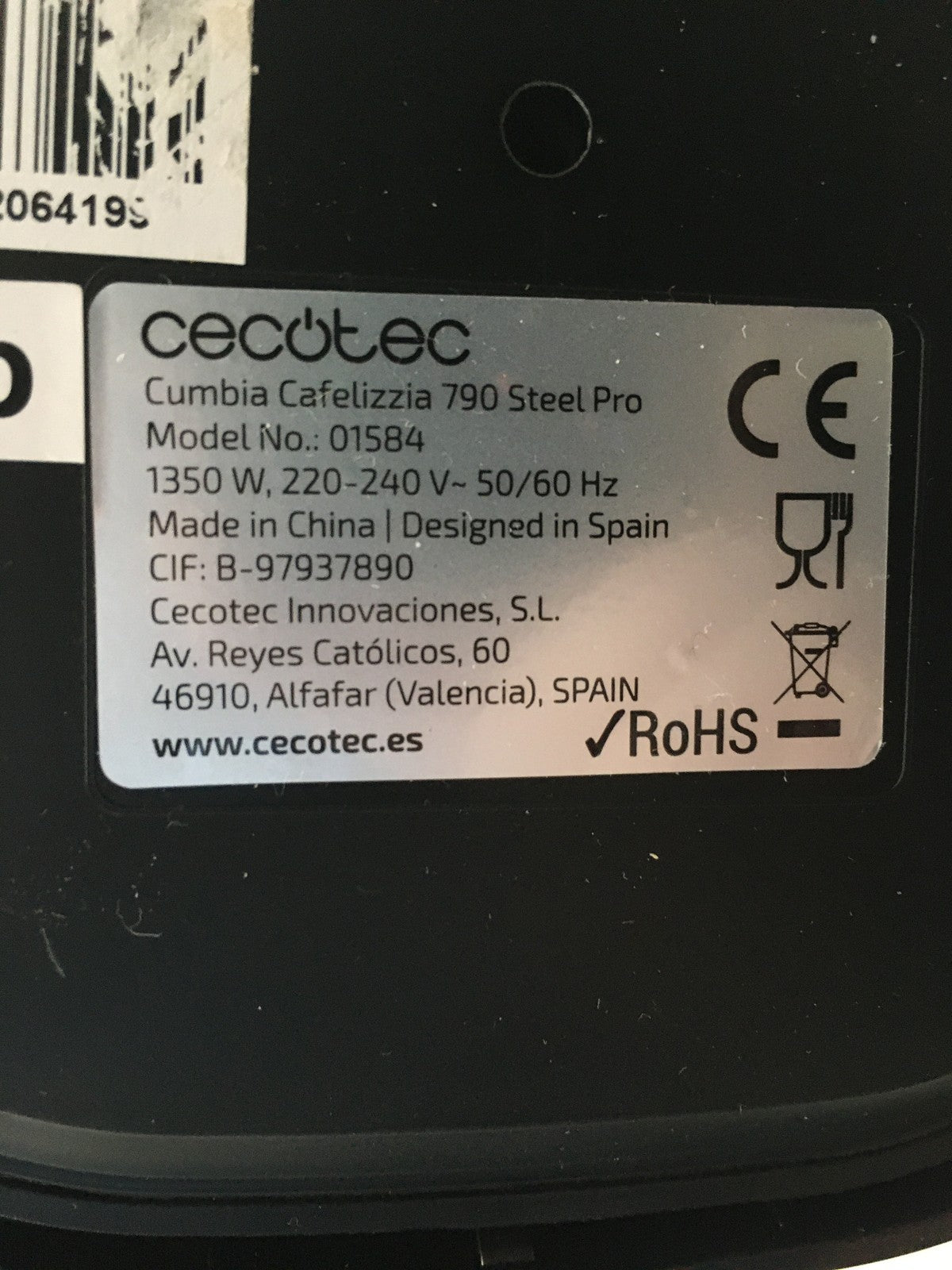 Cecotec Cumbia Cafelizzia 790 Steel Pro Kaffeemaschine (01584), 1350W, I39208