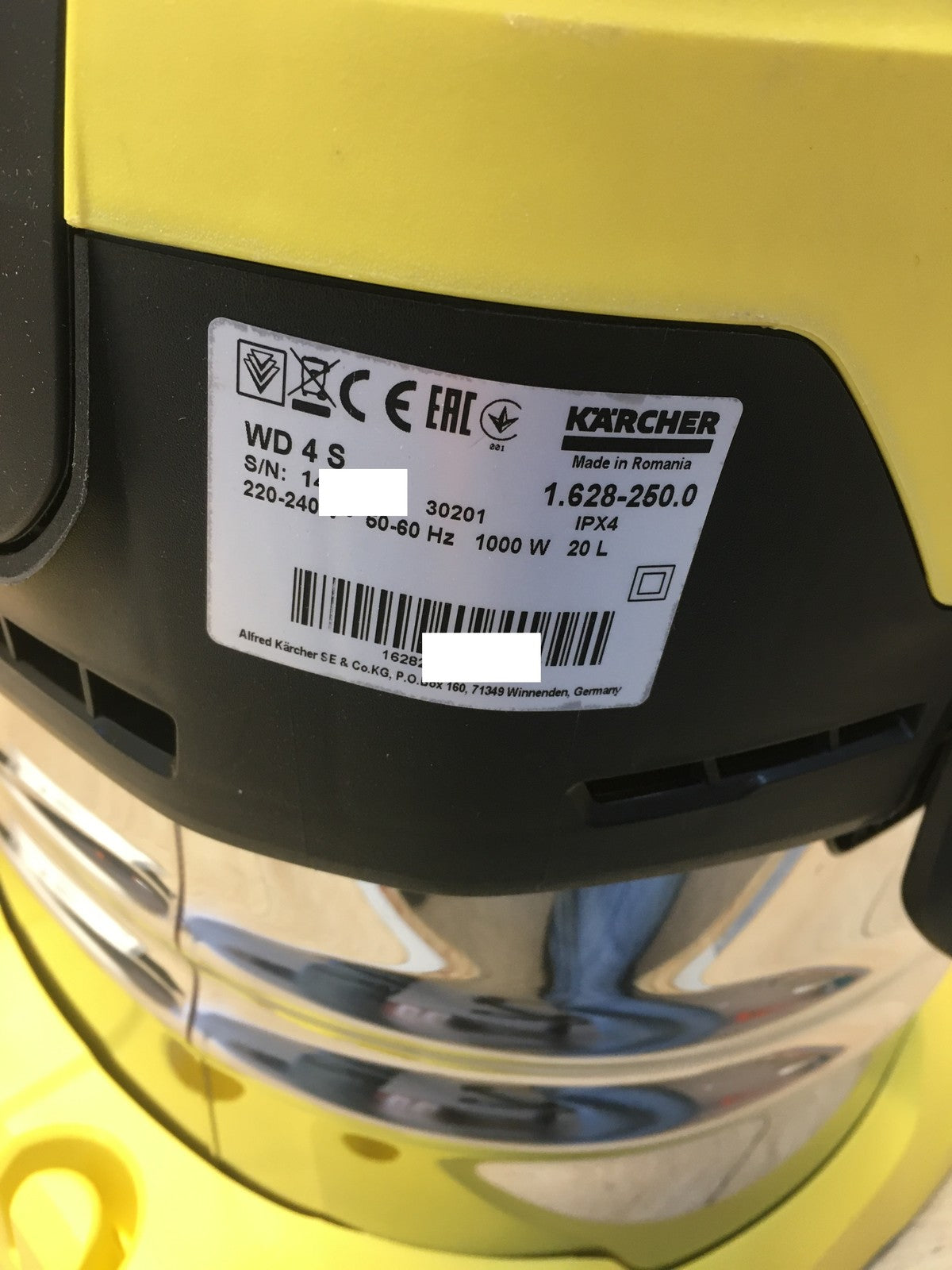 Kärcher Nass-/Trockensauger WD 4 S (1.628-250.0), I40365