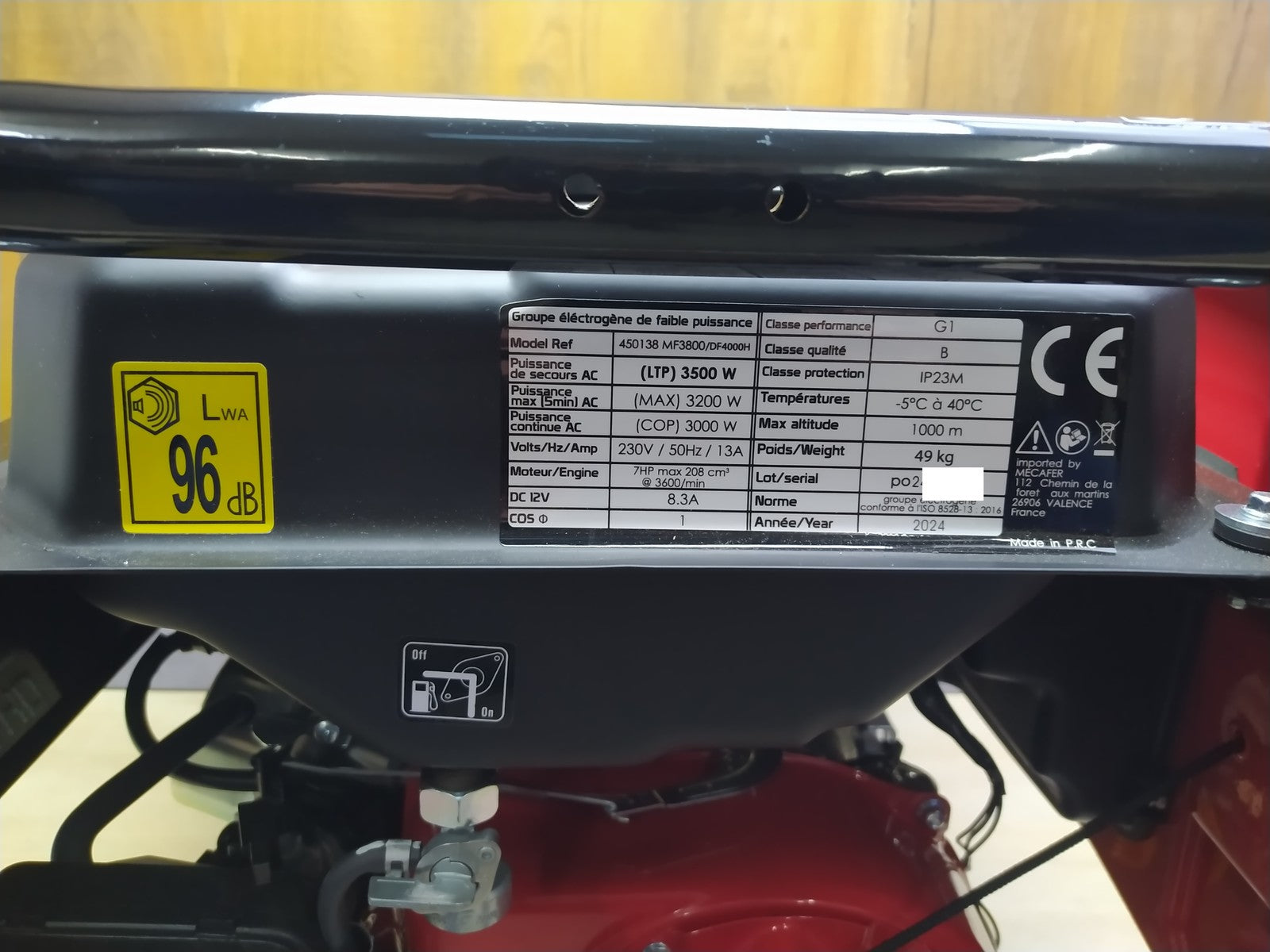 Mecafer 450138 MF3800 Generator 3500 Watt I35121