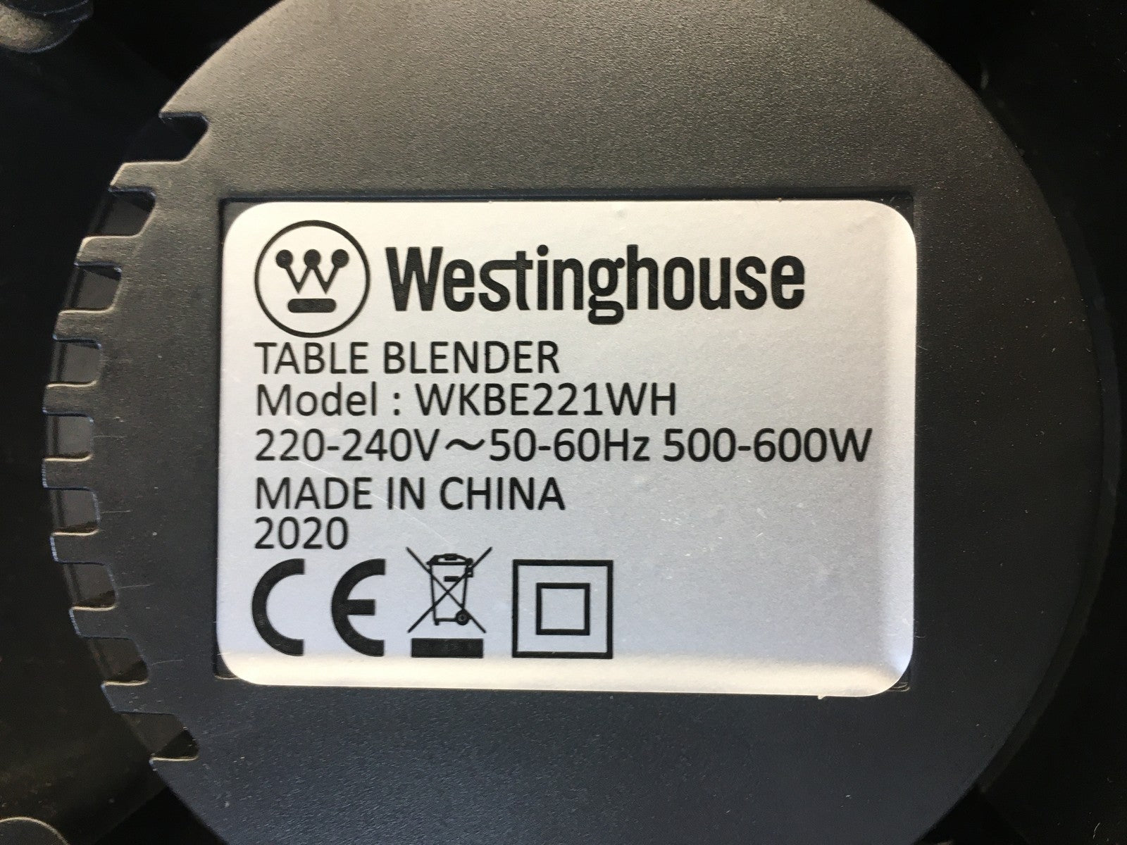 Westinghouse WKBE221WH Blender, 600W, I37823