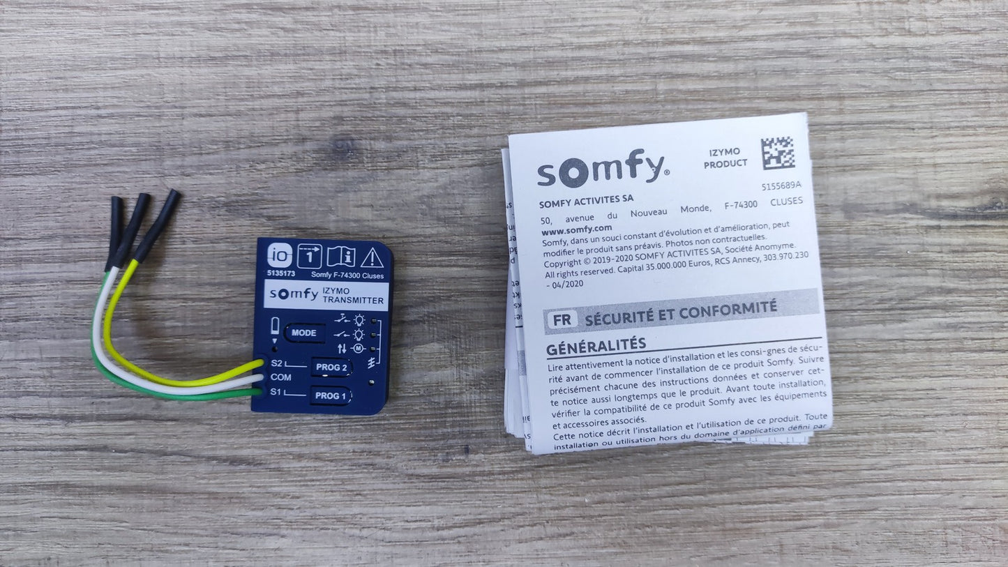 Somfy 1822609 Unterputzsender io zur Bedienung von io-Produkten, I36127