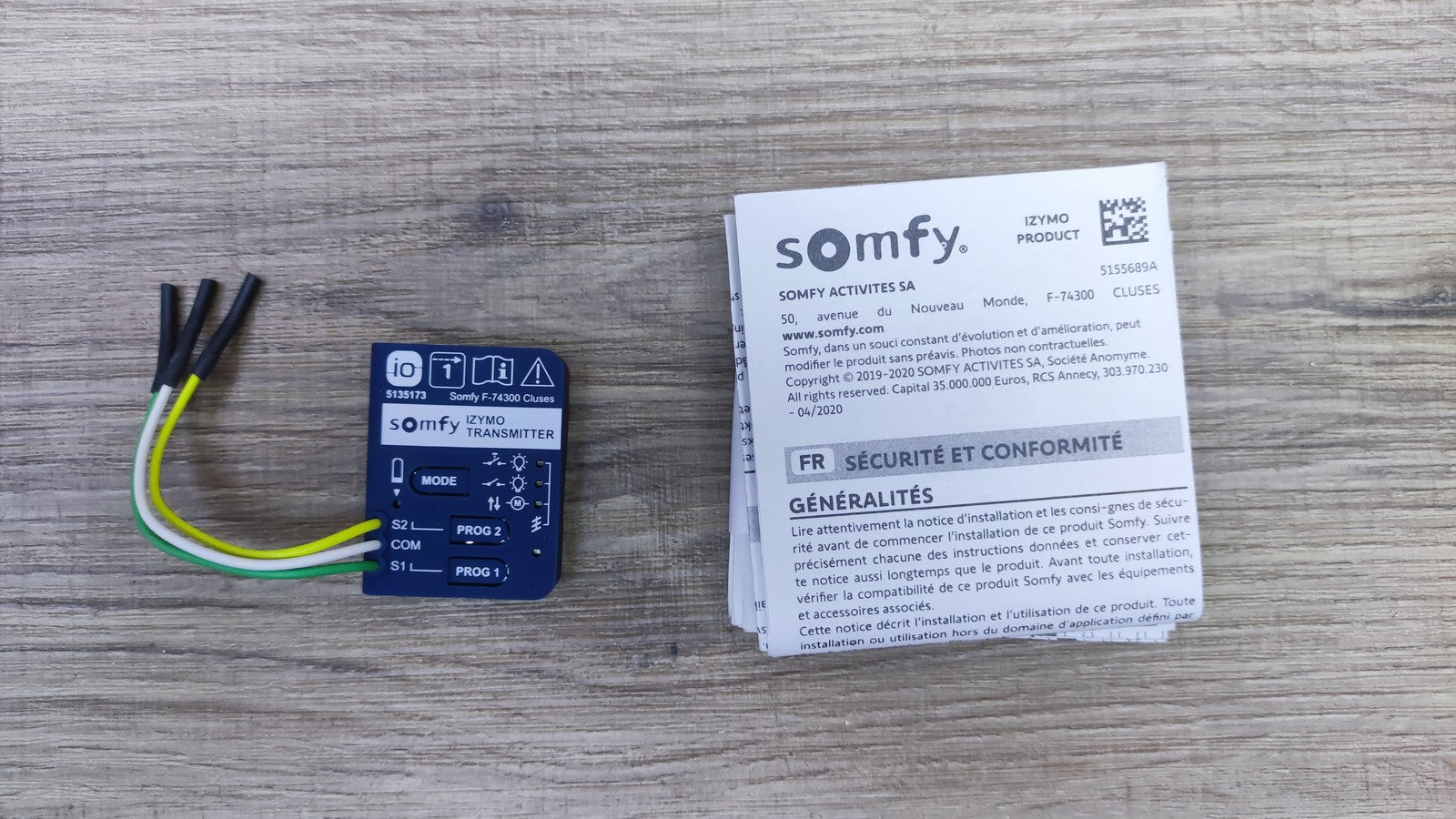 Somfy 1822609 Unterputzsender io zur Bedienung von io-Produkten, I36127