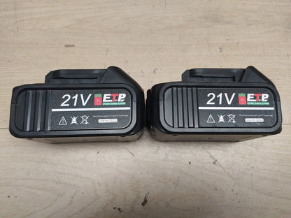 VISLONE Akku-Winkelschleifer, 21 V, 125 mm, M14, bürstenlos, 2x Akku, I37900