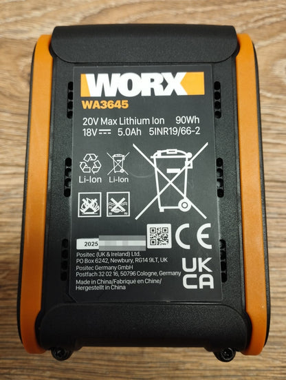 WORX WA3645 Akku 20V 5,0 Ah Li-Ion