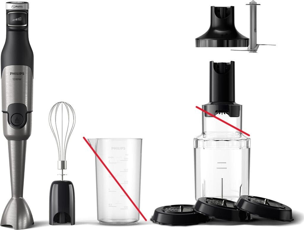 Philips HR2684/00 Stabmixer inkl. Schneebesen, Spiralizer, 1200W, I39616