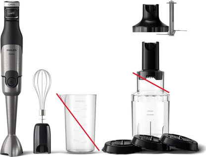 Philips HR2684/00 Stabmixer inkl. Schneebesen, Spiralizer, 1200W, I39616