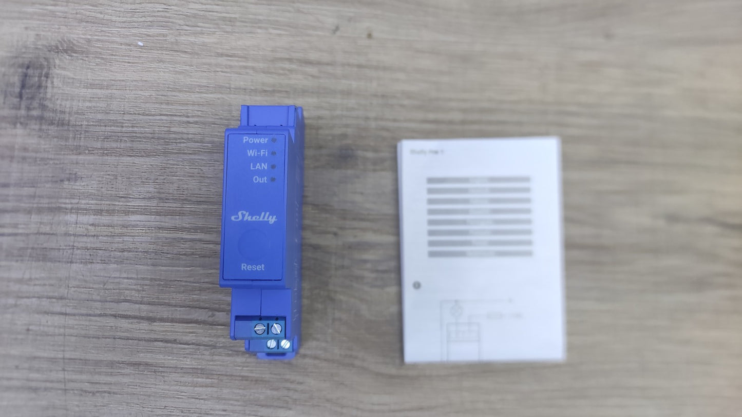 Shelly Pro 1 WiFi & Bluetooth 1-Kanal-Smart-Relais-Schalter, I38545