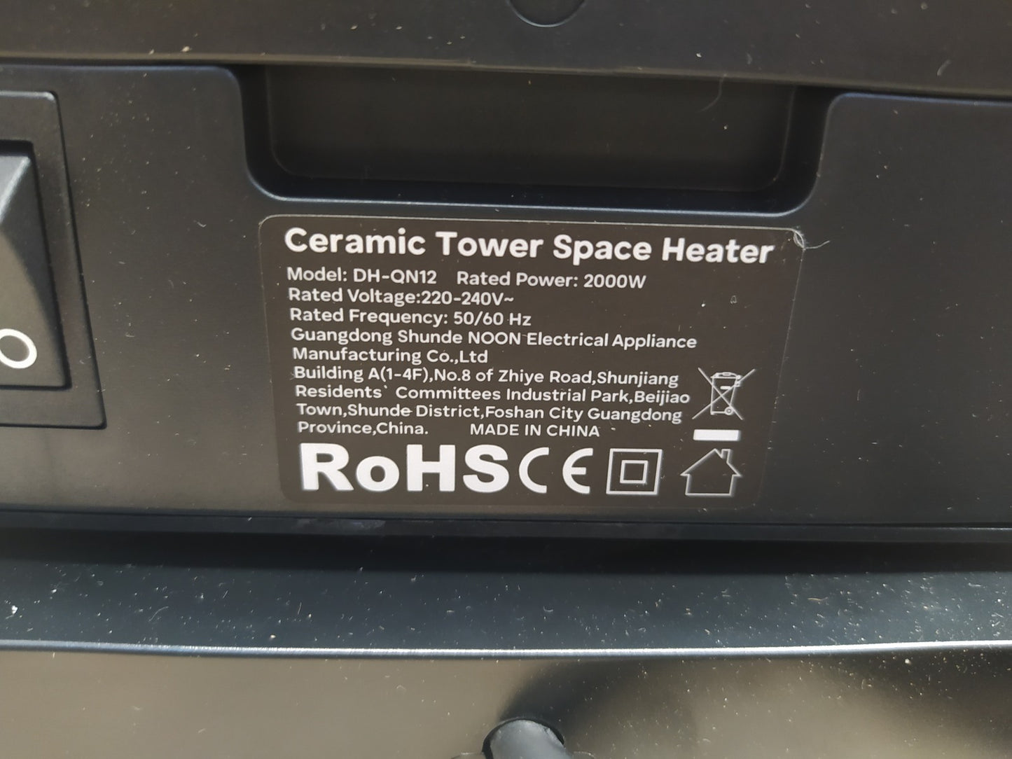 OMISOON DH-QN12 Heizlüfter 2000W, I38642