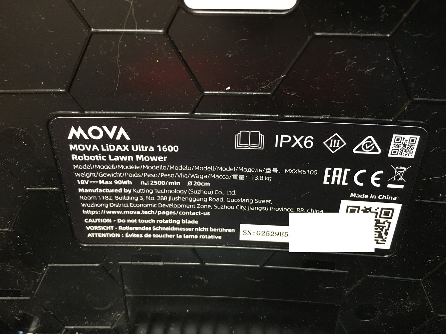 Mova MOVA LiDAX Ultra 1600 Mähroboter (MXXM5100), kabellos, I39448