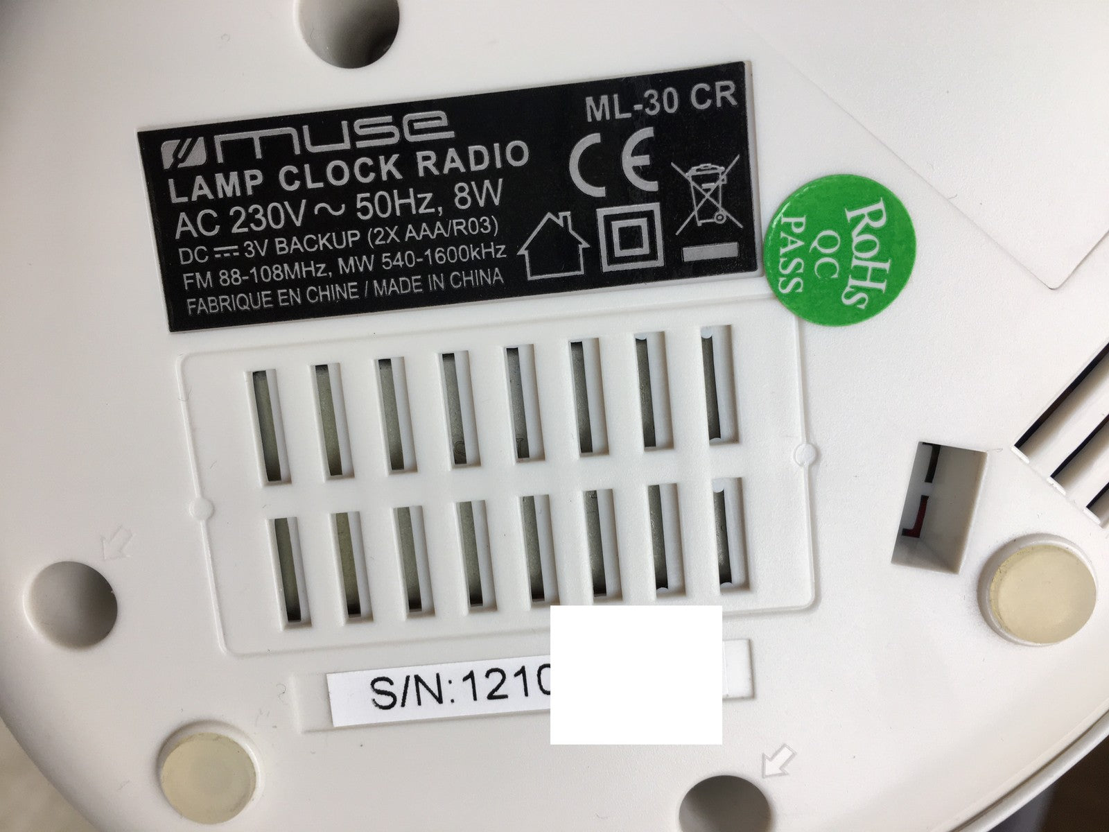 Muse Wecker mit LED Licht ML-30CR, I36578
