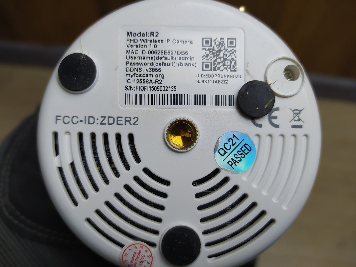 Foscam R2 1080P Full HD Wireless IP Kamera WDR 6x Digital Zoom, I35705