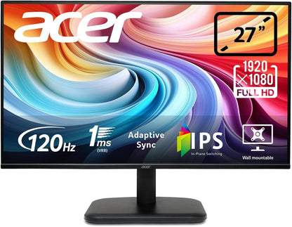 Acer EK271Gbif LCD Monitor 27" FHD 1920x1080 IPS HDMI VGA AdaptiveSync 120Hz