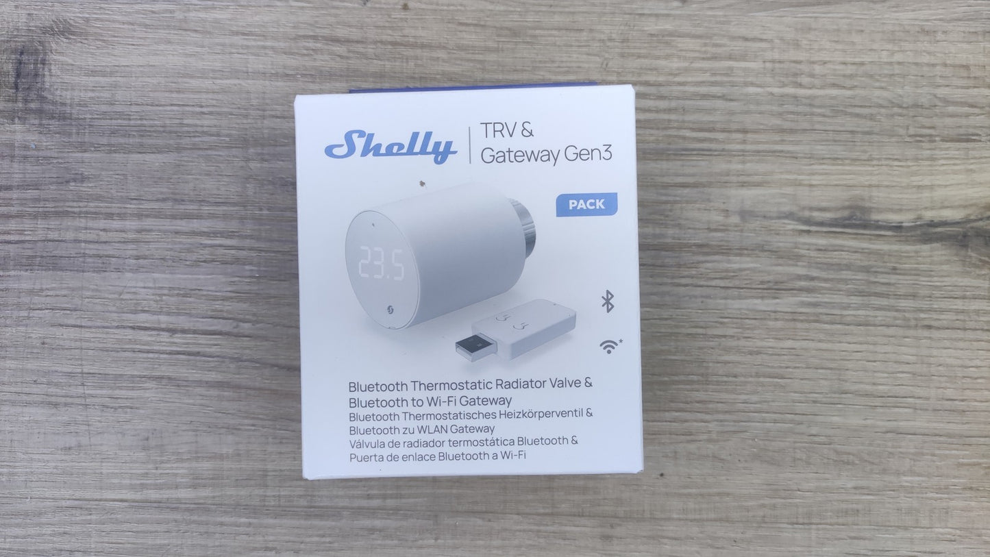 Shelly Blu TRV Bluetooth Smart Thermostatventil & Shelly Blu Gateway Gen3 I38752
