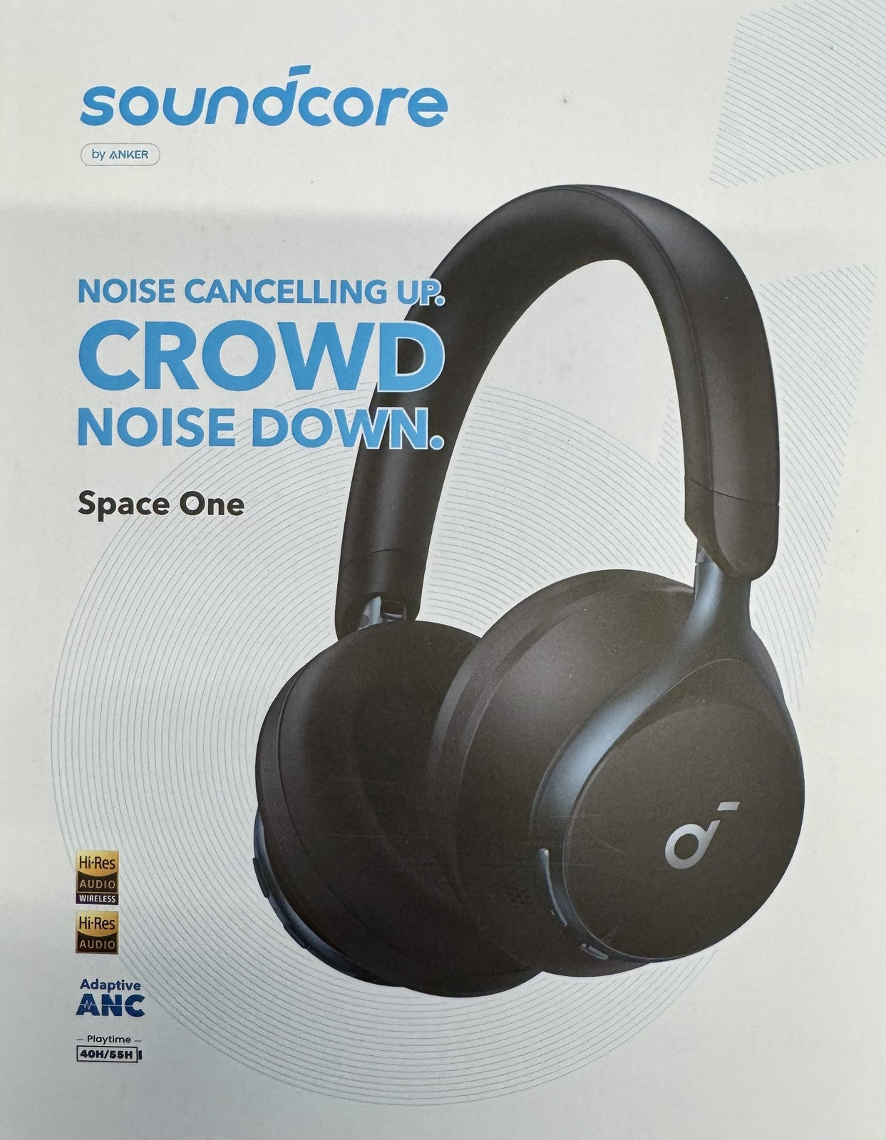 soundcore Space One kabelloser Kopfhörer, schwarz, I39575