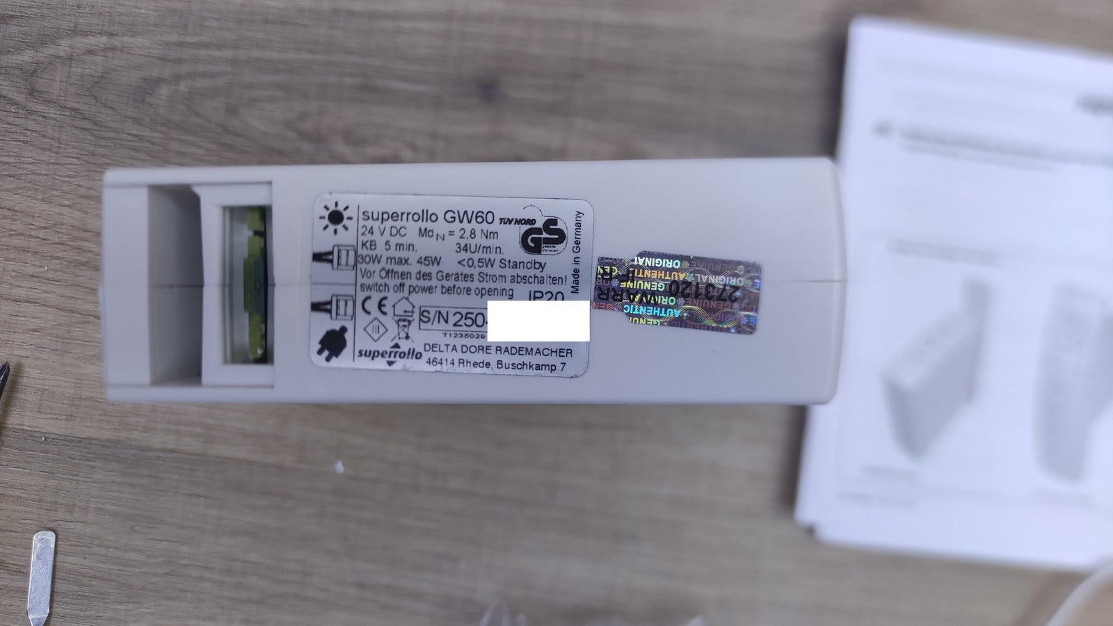 Superrollo GW60 elektrischer Universal-Gurtwickler, weiß, I38551