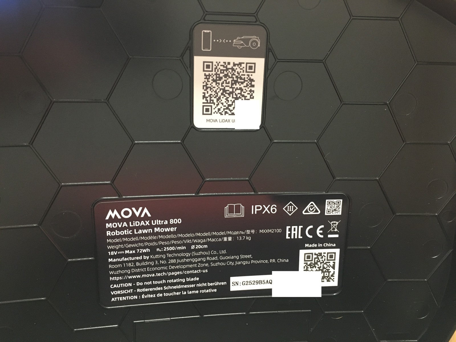 MOVA LiDAX Ultra 800 Mähroboter ohne Begrenzungskabel (MXXM2100), I37924