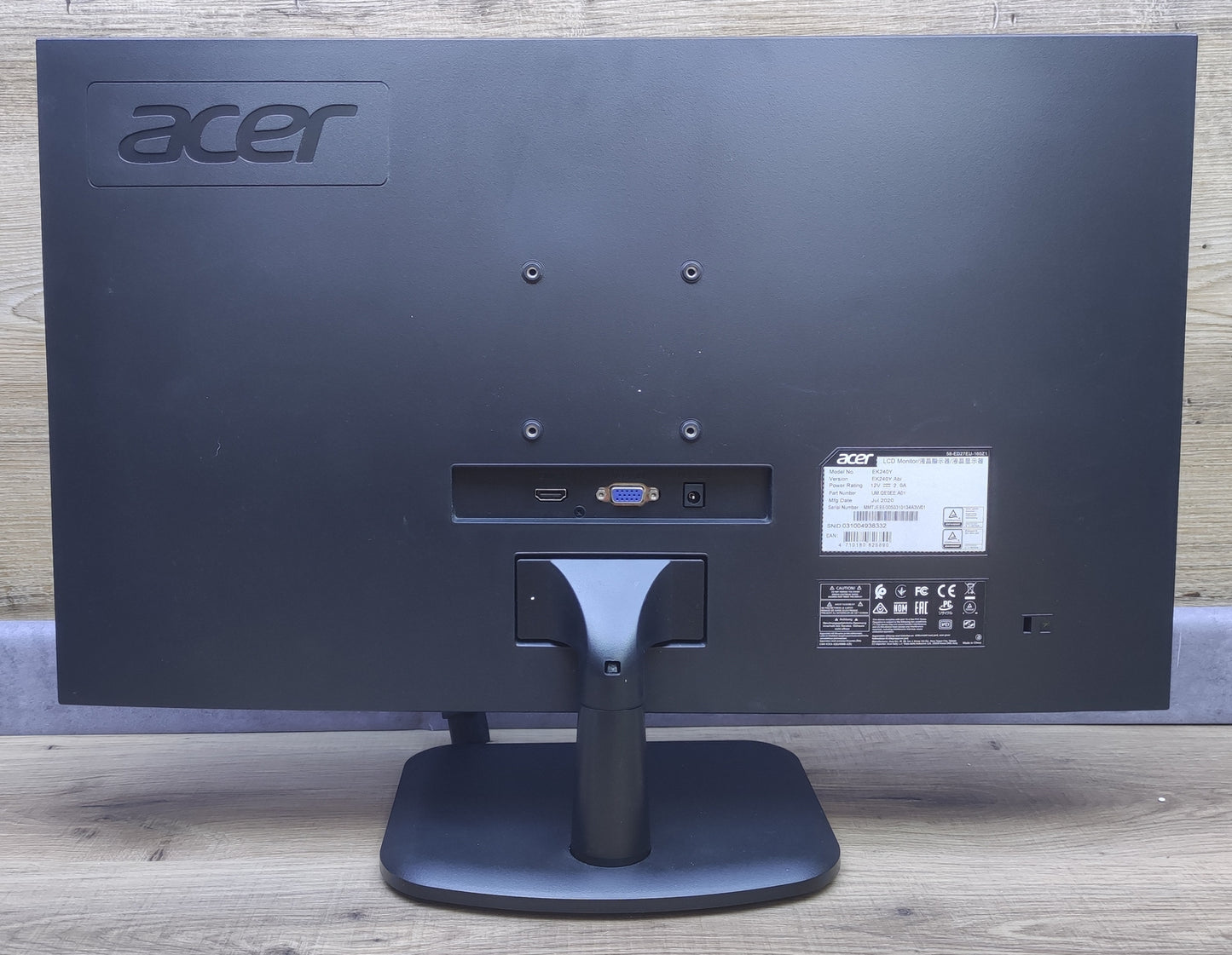 Acer EK240YAbi Monitor 23.8" FHD 1920x1080 IPS VGA HDMI AMD FreeSync schwarz