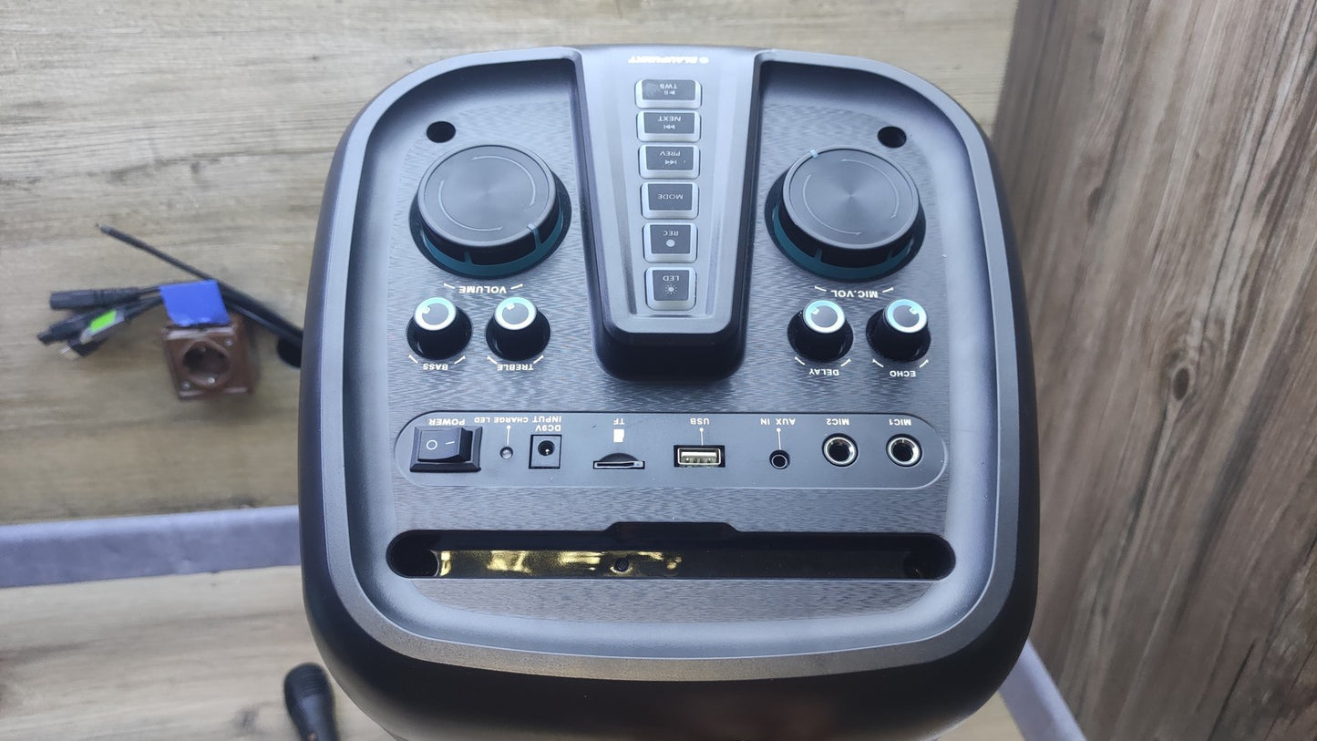 Blaupunkt BLP3963 Partybox Karaoke LED-Lautsprecher, I39612