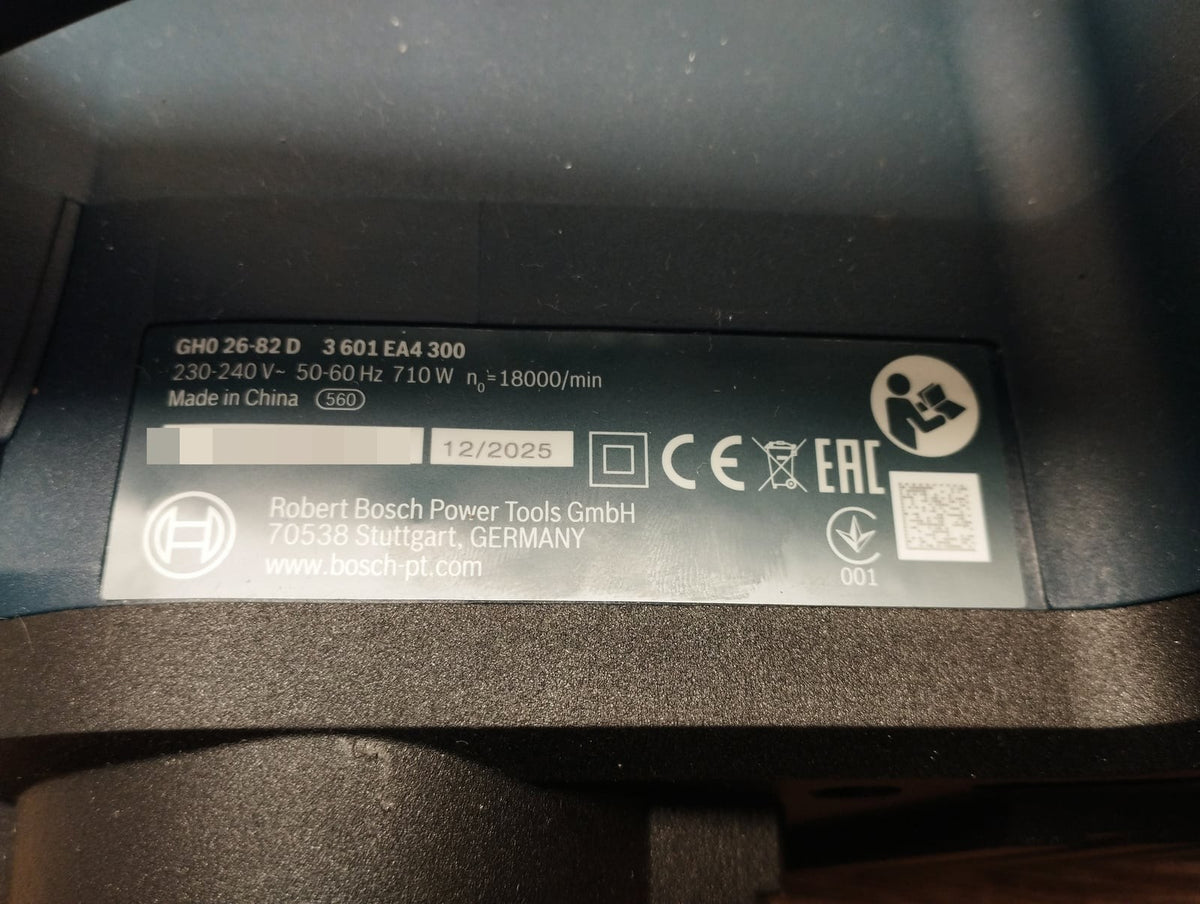 Bosch Professional GHO 26-82 D Elektro-Hobel 710 W 18.000 U/min 3601EA4300