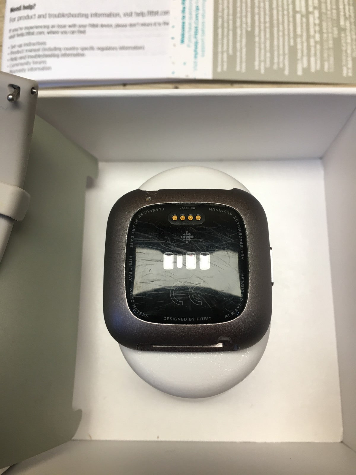 Fitbit Versa 2 Smartwatch Fitnesstracker FB507, grau, I39223
