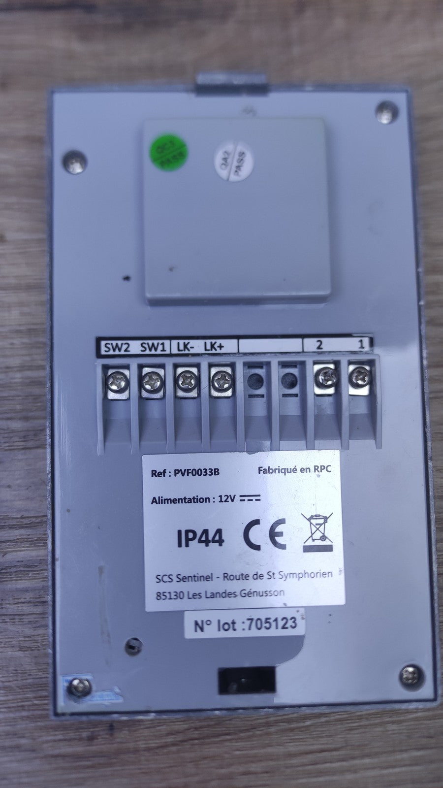 SCS Sentinel Video-Türsprechanlage PVF0033B, I38554