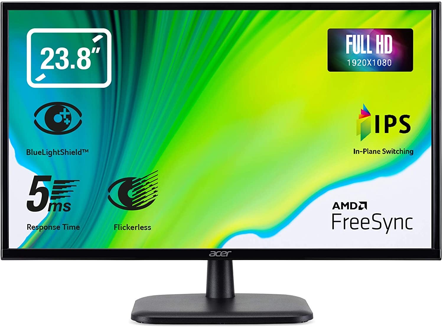 Acer EK240YAbi Monitor 23.8" FHD 1920x1080 IPS VGA HDMI AMD FreeSync schwarz