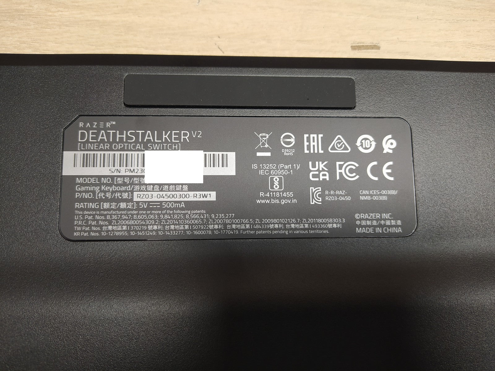 Razer DeathStalker V2 Optische Low-Profile-Gaming-Tastatur, UK-Layout, I36701