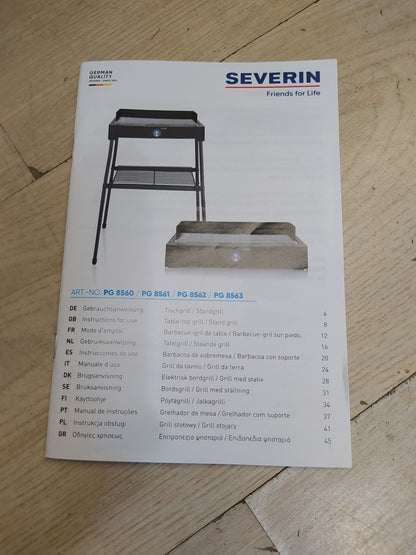 SEVERIN PG 8563 Standgrill mit Standuntergestell und Ablagerost, I38845
