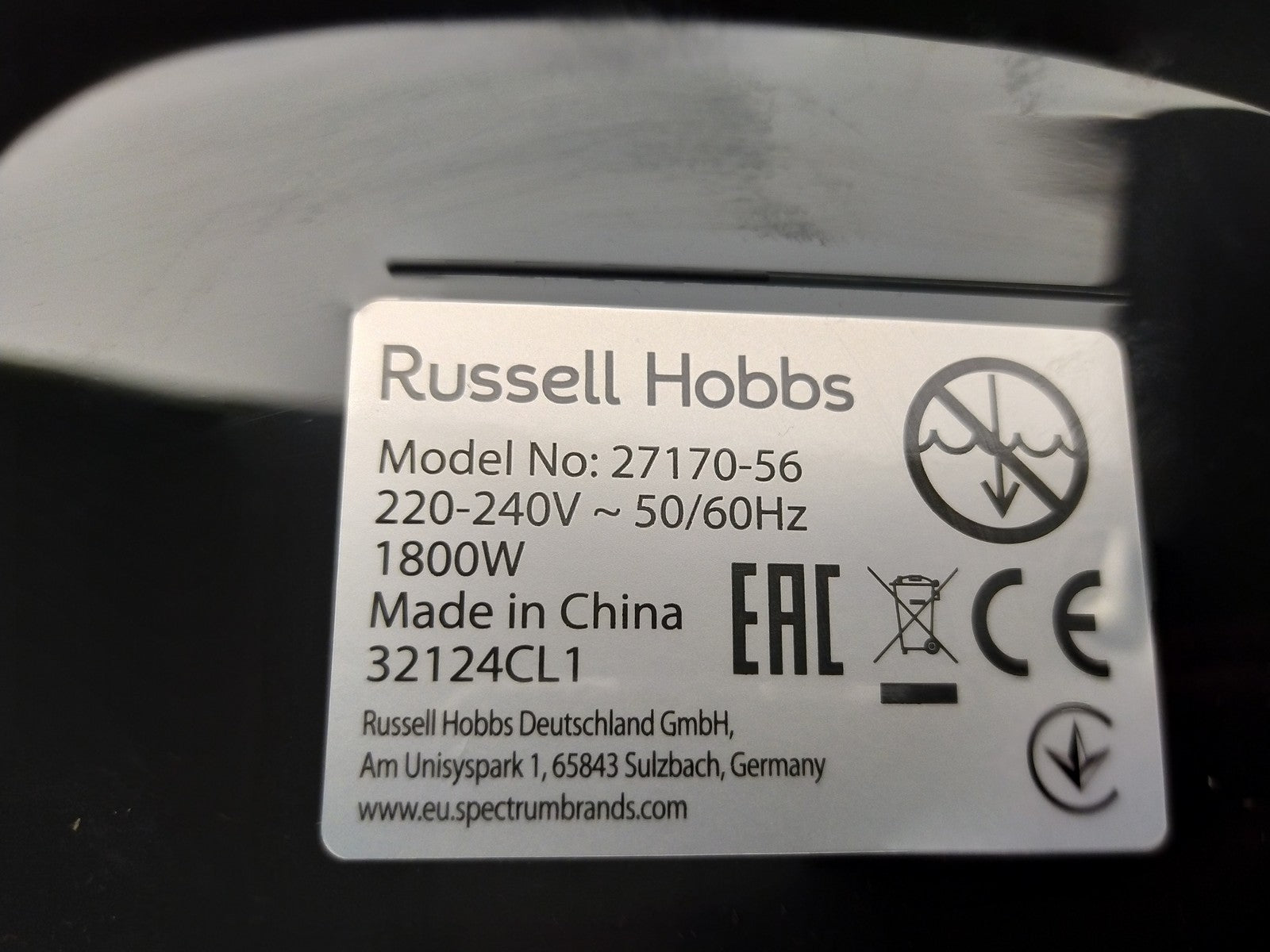Russell Hobbs Heißluftfritteuse (27170-56), 1800W, I36214