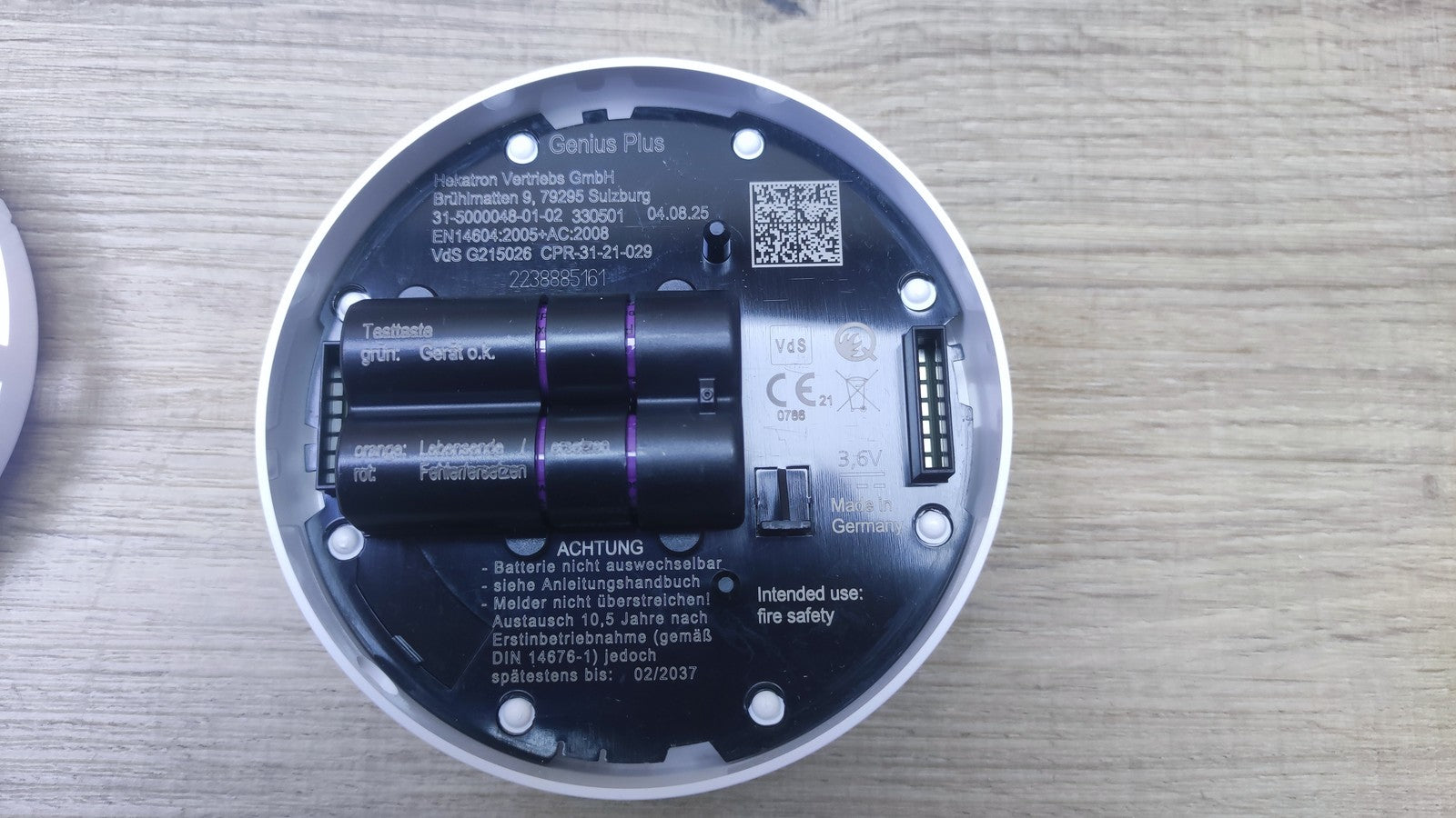 Hekatron Rauchmelder Genius Plus mit Batterien 31-5000048-01-02, I37006