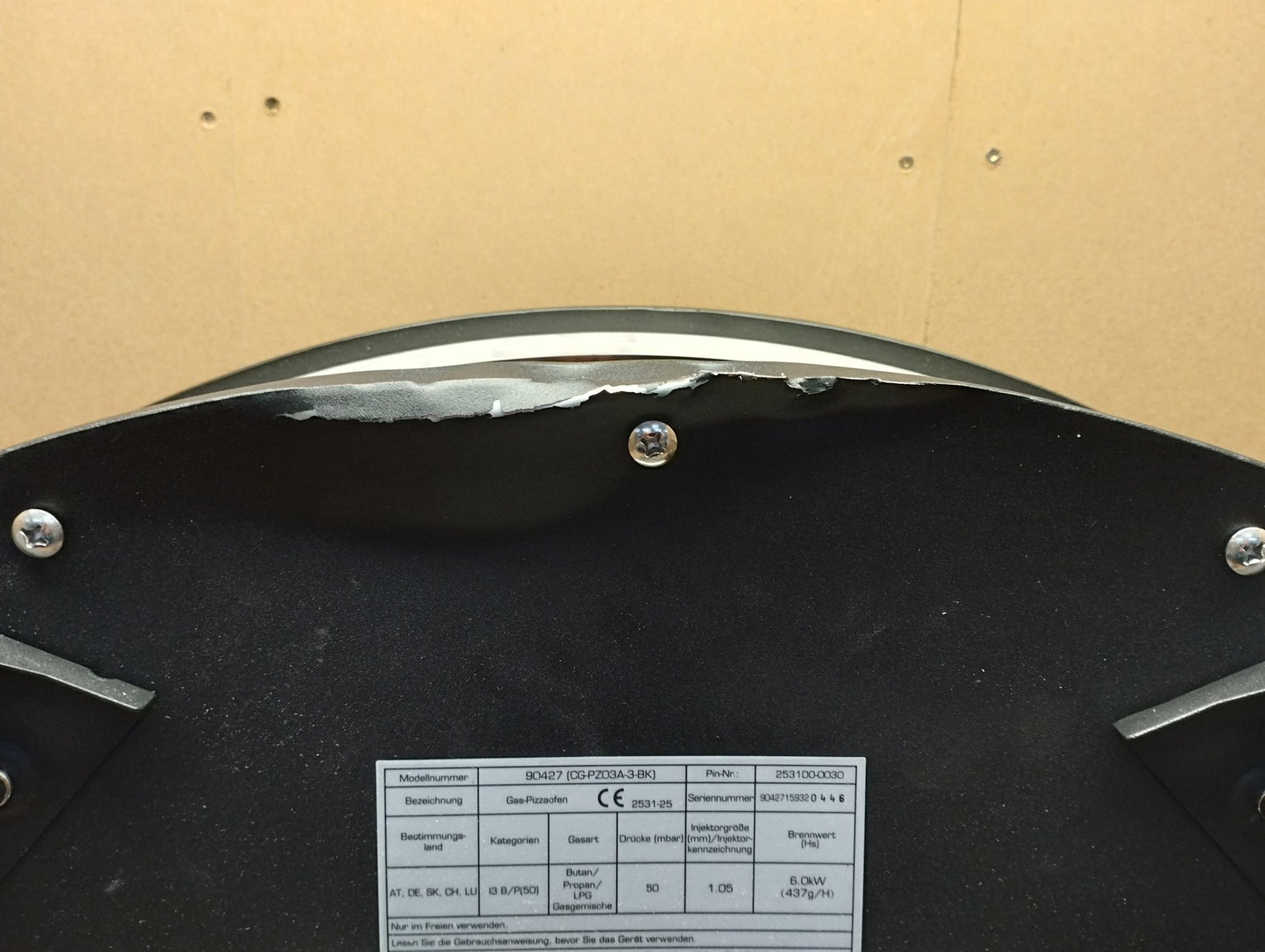 cozze 17" Pizzaofen mit rotierendem Pizzastein ‎90427, 6,0 kW Gasofen, I39567