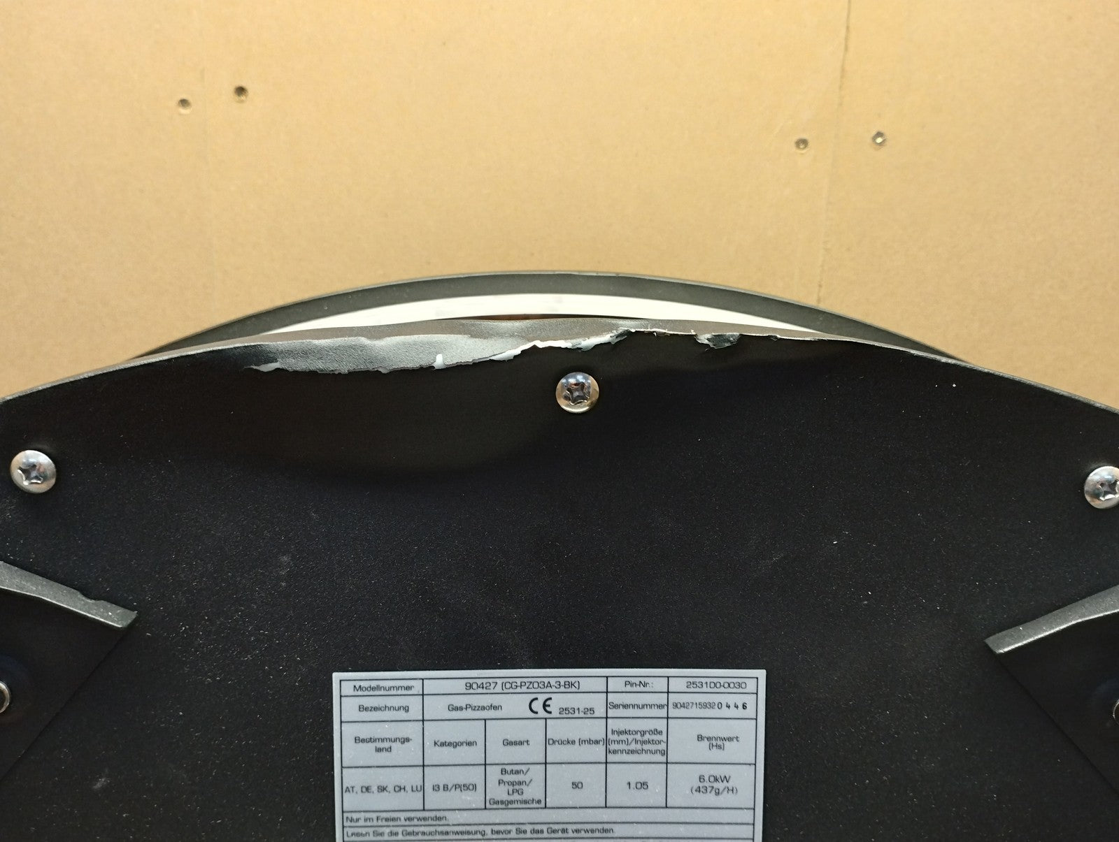 cozze 17" Pizzaofen mit rotierendem Pizzastein ‎90427, 6,0 kW Gasofen, I39567