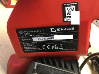 Einhell Akku-Sägekettenschärfgerät GE-CS 18 Li Solo, 18V, I40861