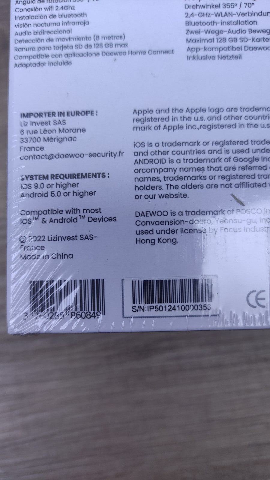Daewoo Innenkamera IP501, Full HD 1080P, I35240