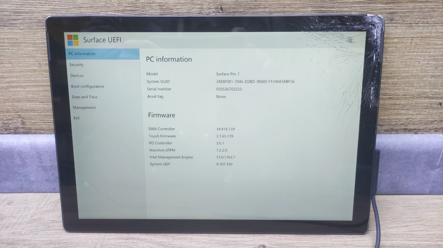 Microsoft Surface Pro 7 Tablet 12.3" 2736x1824 Intel i5 8GB 256GB GLASBRUCH