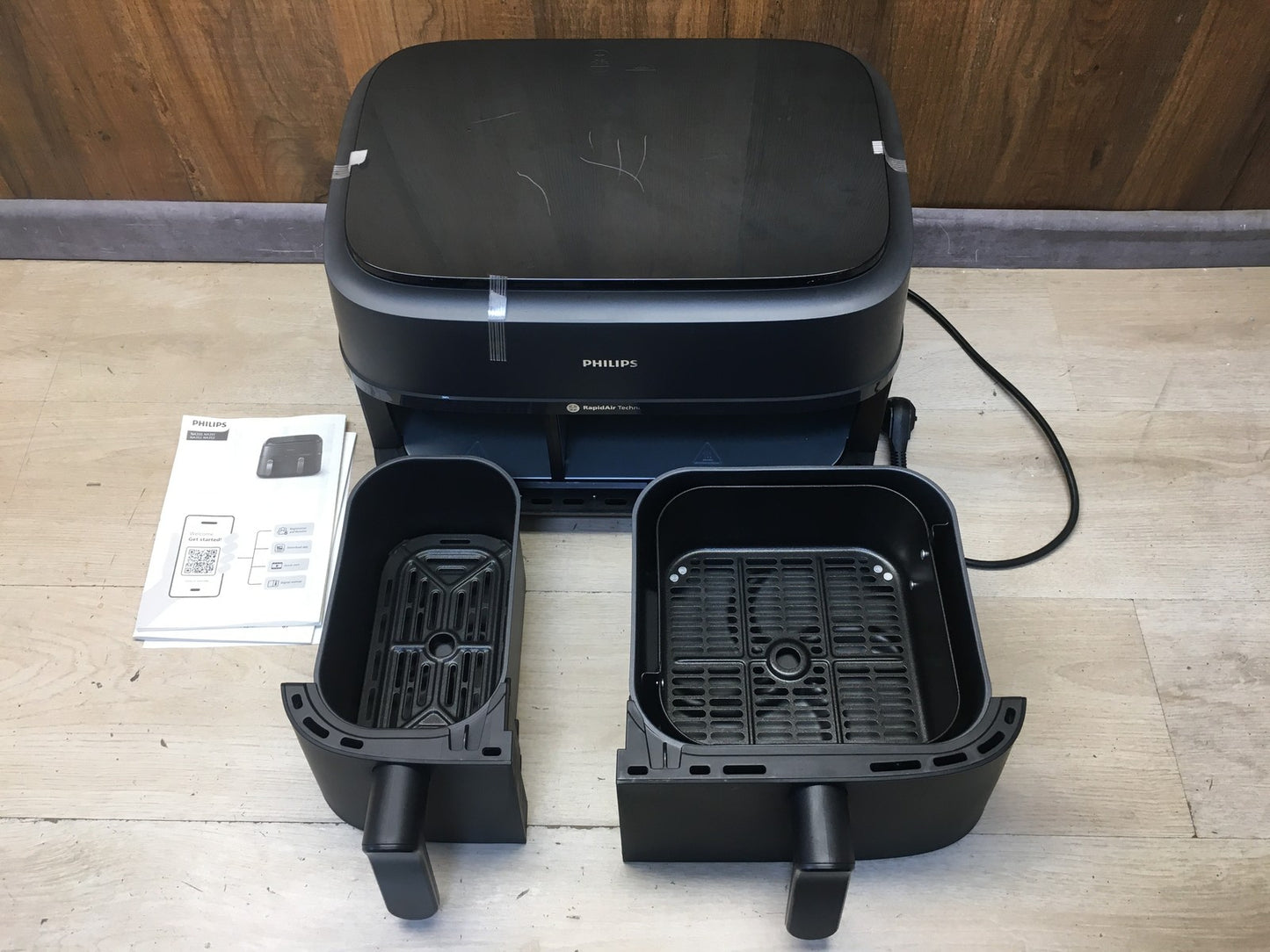 Philips Heißluftfritteuse NA350/00, 9L, 2 Körbe, I39257