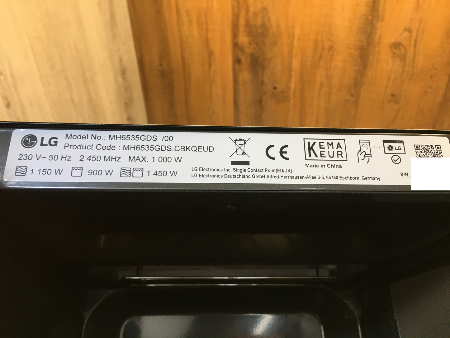 LG MH6535GDS Mikrowelle (25 L, 1000 W) mit Grill, I38278