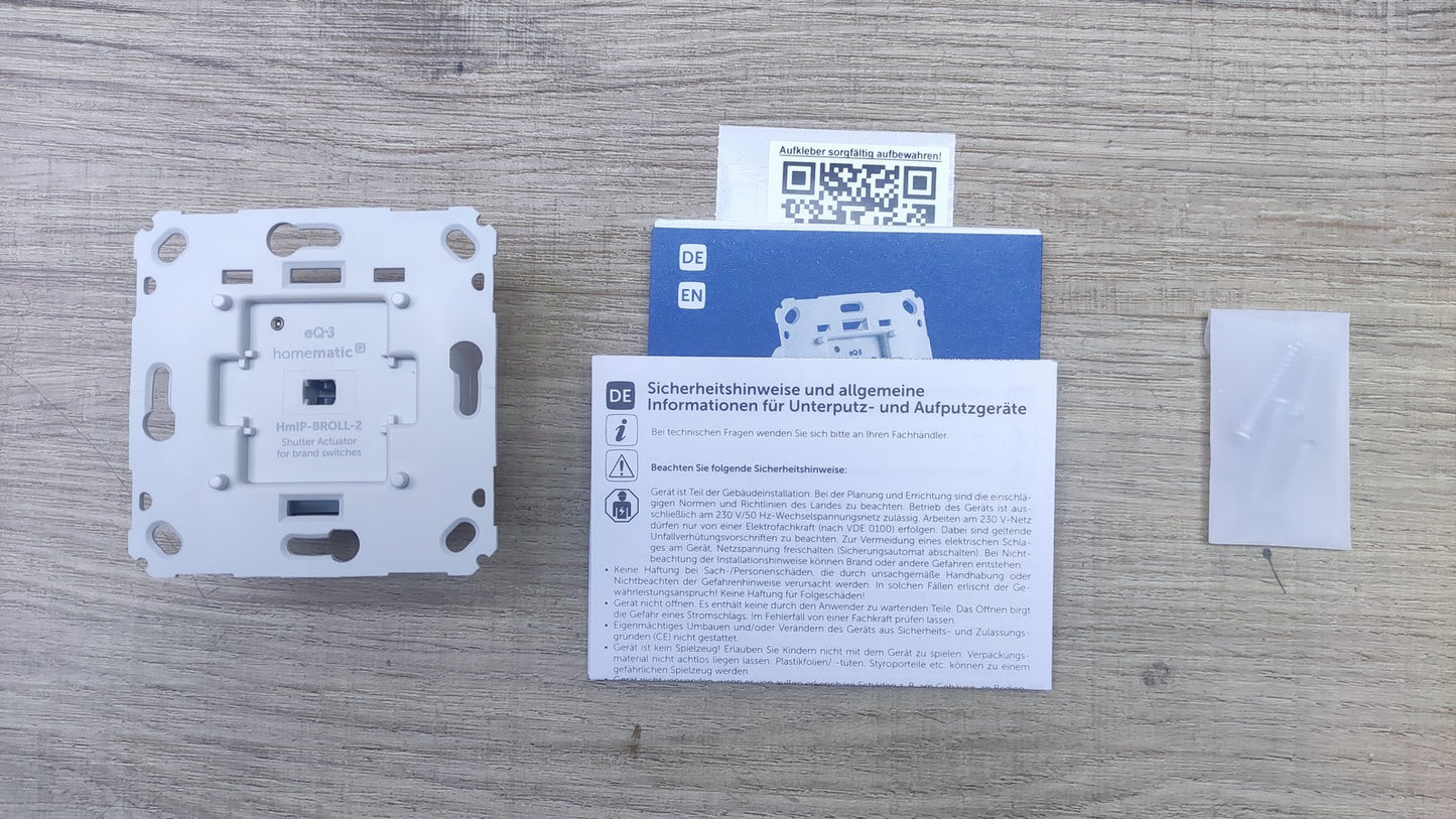 Homematic IP Rollladenaktor für Markenschalter HmIP-BROLL-2 151322A0, I37576