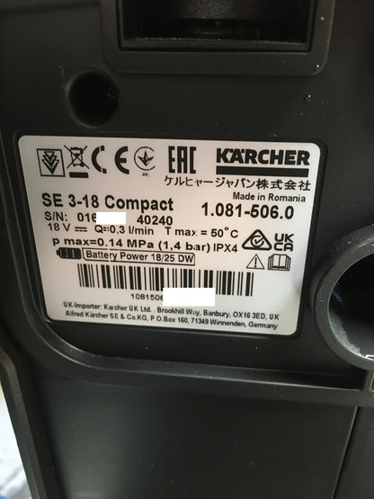 Kärcher SE 3-18 Compact Akku-Waschsauger solo (1.081-506.0), I37962
