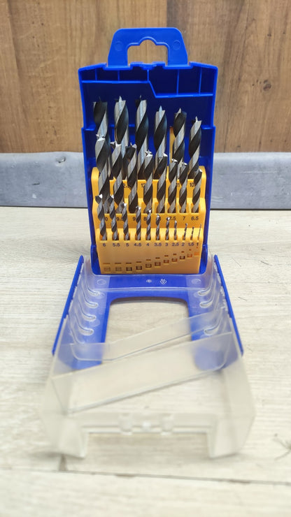 FISCH 0120025K01 Holzspiralbohrer-Set 25-tlg. Ø 1-13 mm, I38261