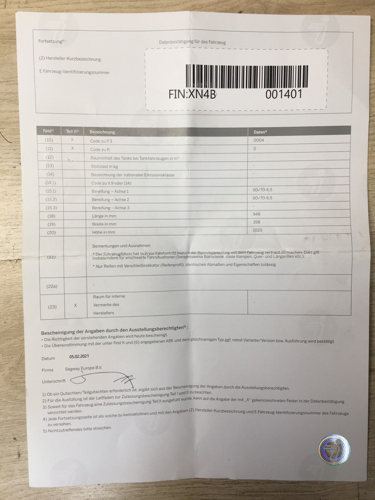 Segway eKickScooter Ninebot Air T15D E-Scooter Elektro-Roller 167Wh 20km/​h