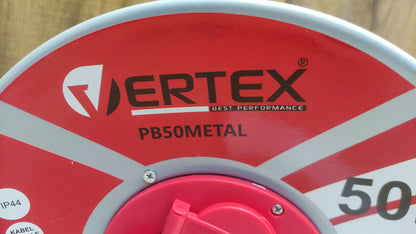 Vertex PB50METAL Verlängerungskabel 50 m, 3×2,5 mm², 3000W, IP44, I38200