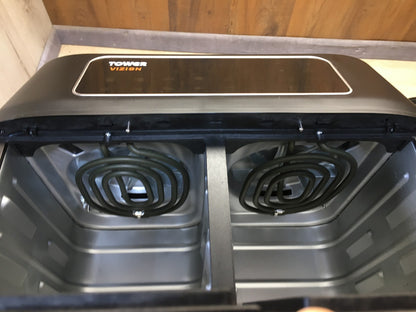 Tower Vizion Heißluftfritteuse mit 2 Kammern T17102VDE, 11L, Schwarz, I39343