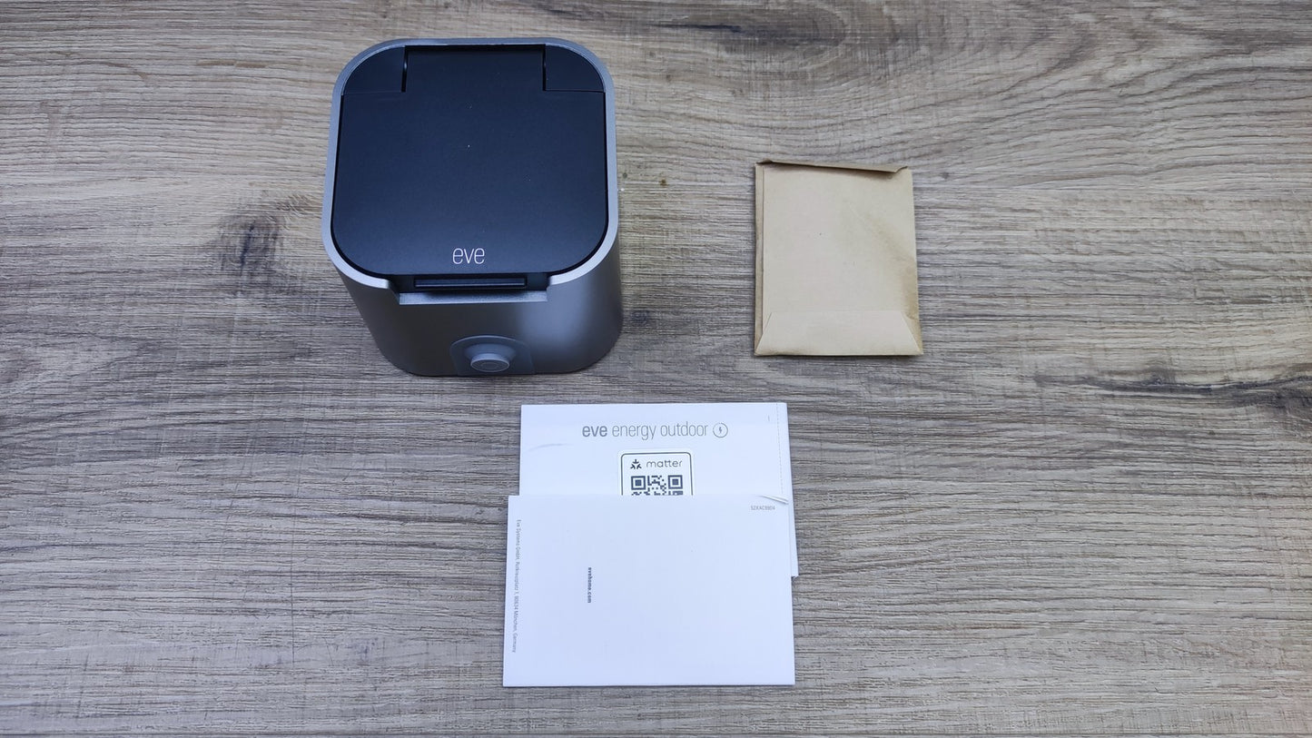 Eve Energy Outdoor (Matter) Smarte Außensteckdose 20ECM8301, I37020