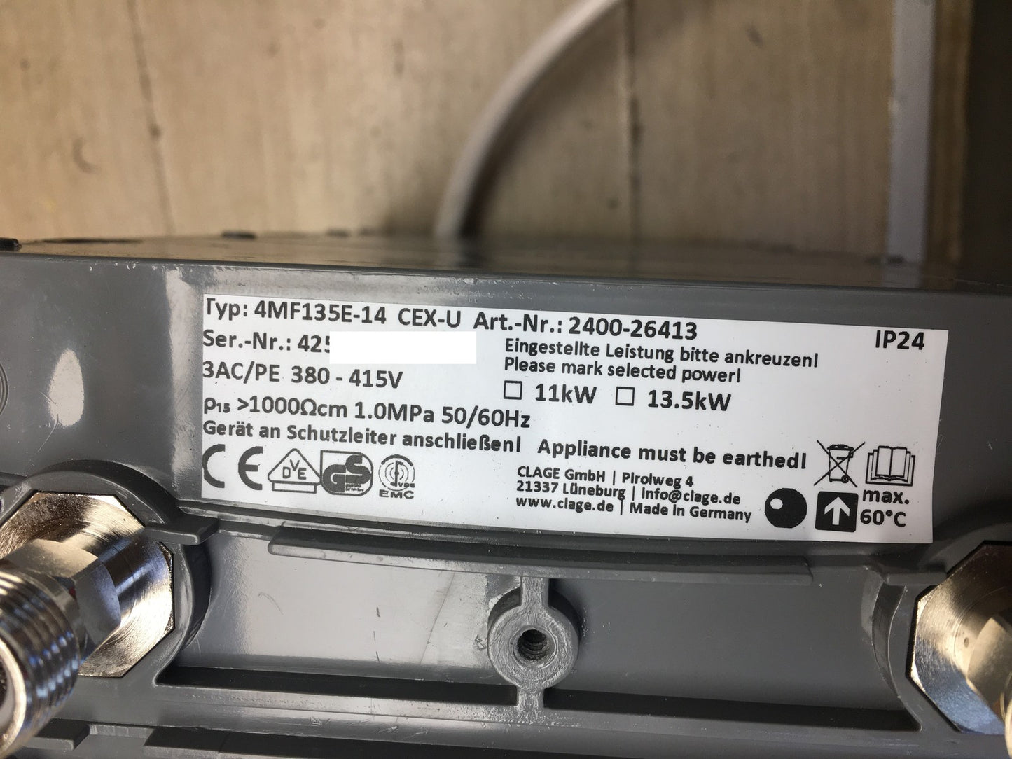 CLAGE CEX-U Küchen-Durchlauferhitzer (2400-26413) I39977