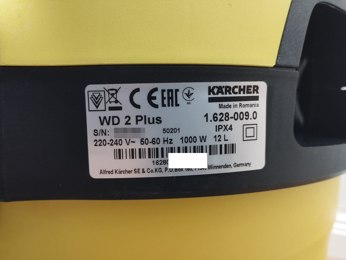 Kärcher Nass-/Trockensauger WD 2 Plus (1.628-009.0), 1000 W