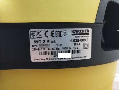 Kärcher Nass-/Trockensauger WD 2 Plus (1.628-009.0), 1000 W