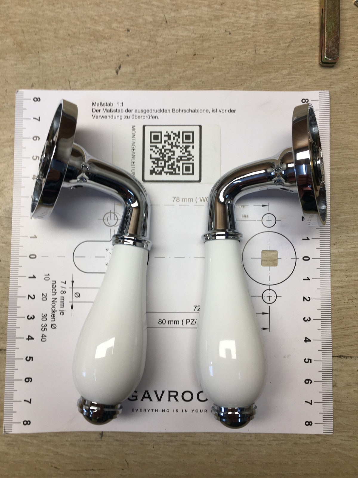 Gavroche Türklinken Set mit WC-Verschluss für Badezimmer und Toilette, I38142